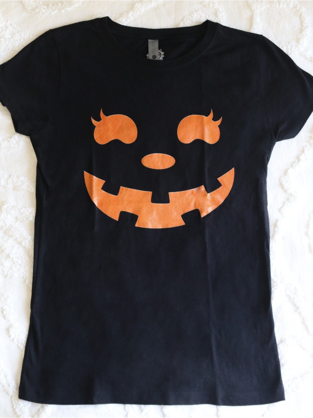 Jack-O-Lantern Pumpkin Face Orange Black Halloween Fall Graphic Tshirt XL 14/16